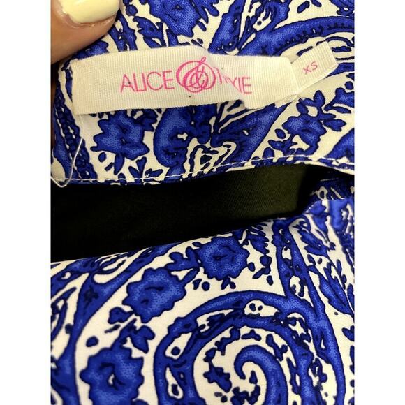 Alice and Trixie Blue White Silk Maxi Dress - Picture 5 of 6